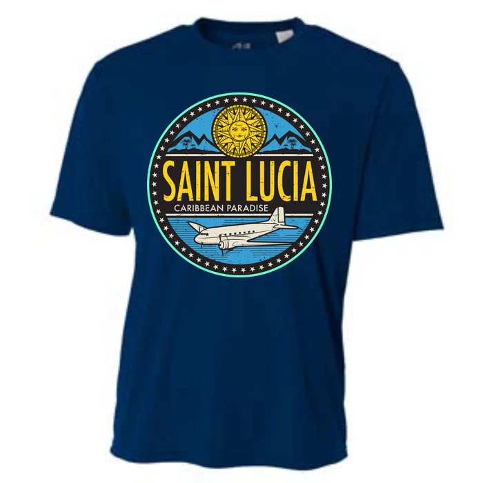 Saint Lucia Caribbean Paradise Cooling Performance Crew T-Shirt