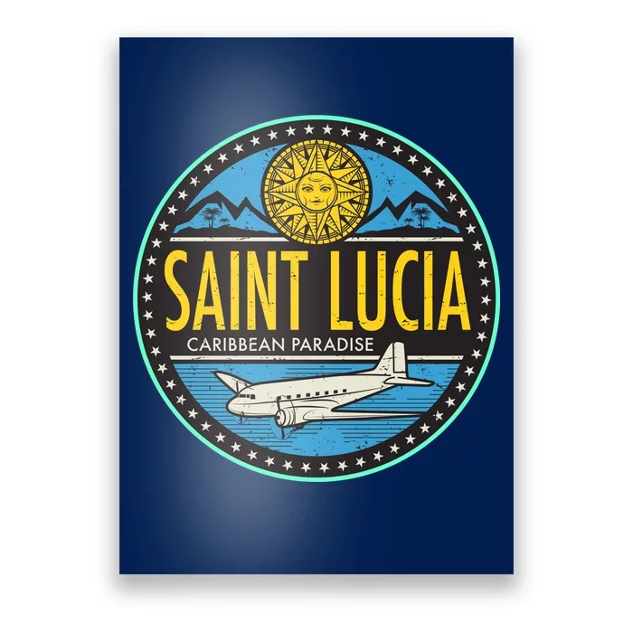 Saint Lucia Caribbean Paradise Poster