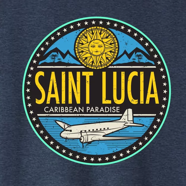 Saint Lucia Caribbean Paradise Women's Crop Top Tee