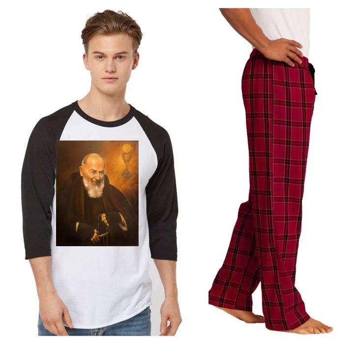 Saint Padre Pio Raglan Sleeve Pajama Set