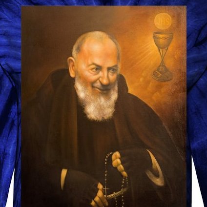 Saint Padre Pio Tie-Dye Long Sleeve Shirt