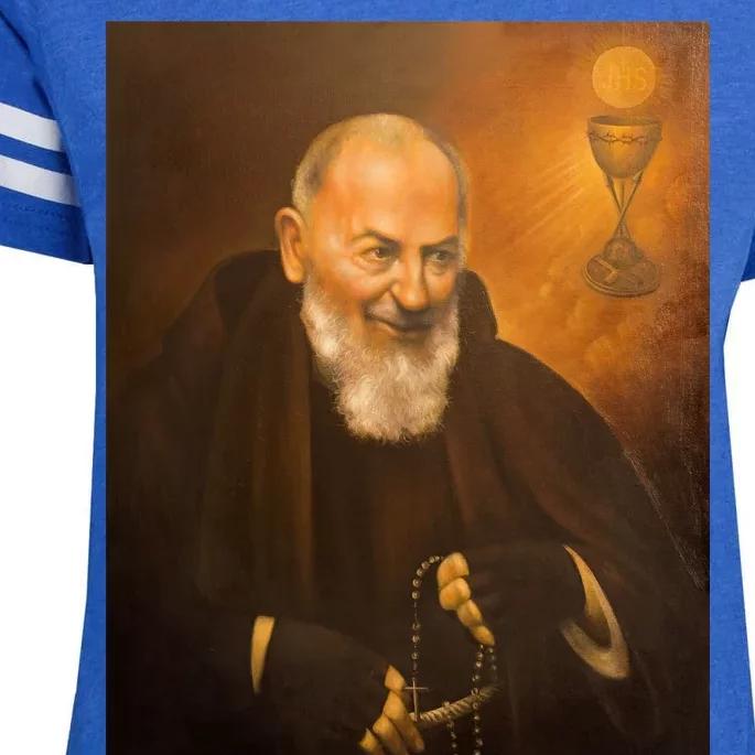 Saint Padre Pio Enza Ladies Jersey Football T-Shirt