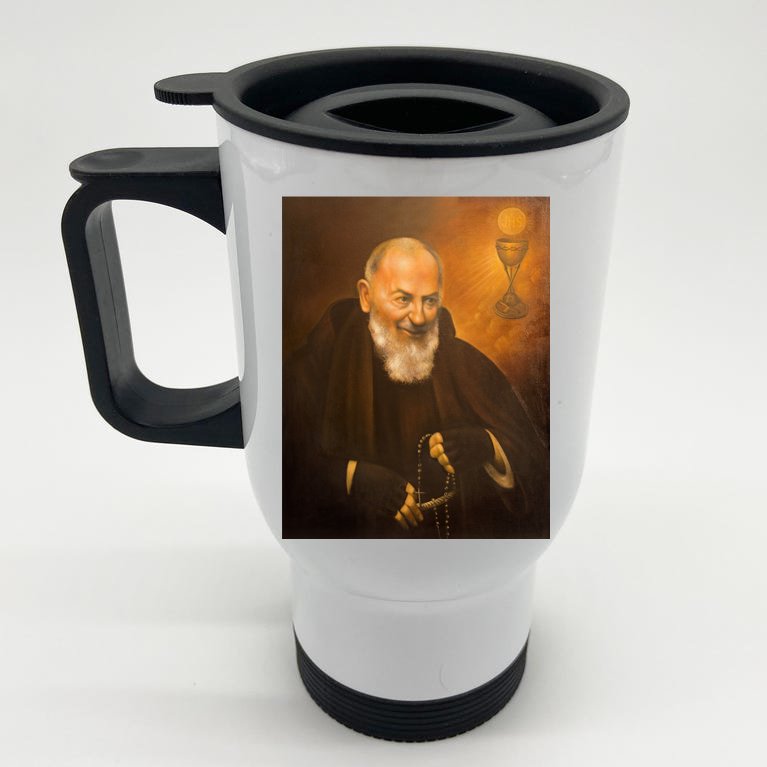 Saint Padre Pio Stainless Steel Travel Mug