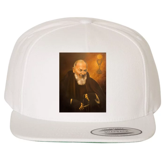 Saint Padre Pio Wool Snapback Cap