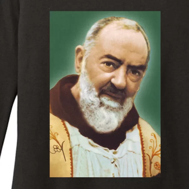 Saint Padre Pio Art Womens CVC Long Sleeve Shirt