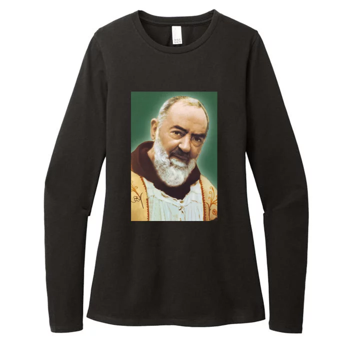 Saint Padre Pio Art Womens CVC Long Sleeve Shirt