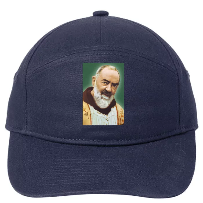 Saint Padre Pio Art 7-Panel Snapback Hat