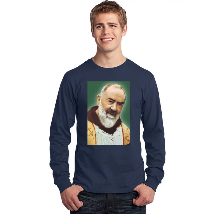 Saint Padre Pio Art Tall Long Sleeve T-Shirt