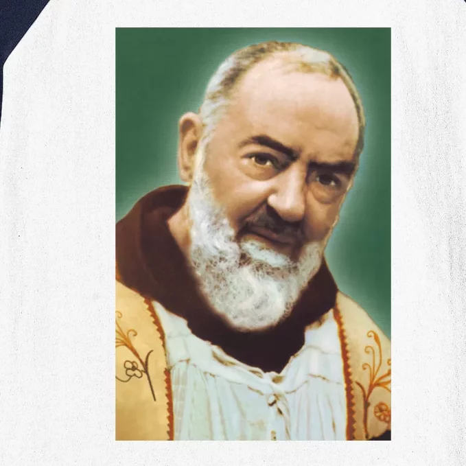 Saint Padre Pio Art Baseball Sleeve Shirt