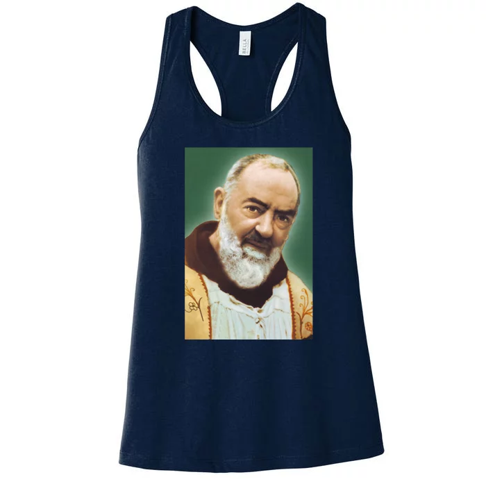 Saint Padre Pio Art Women's Racerback Tank