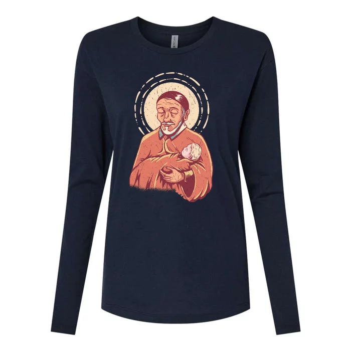 Saint Vincent Womens Cotton Relaxed Long Sleeve T-Shirt