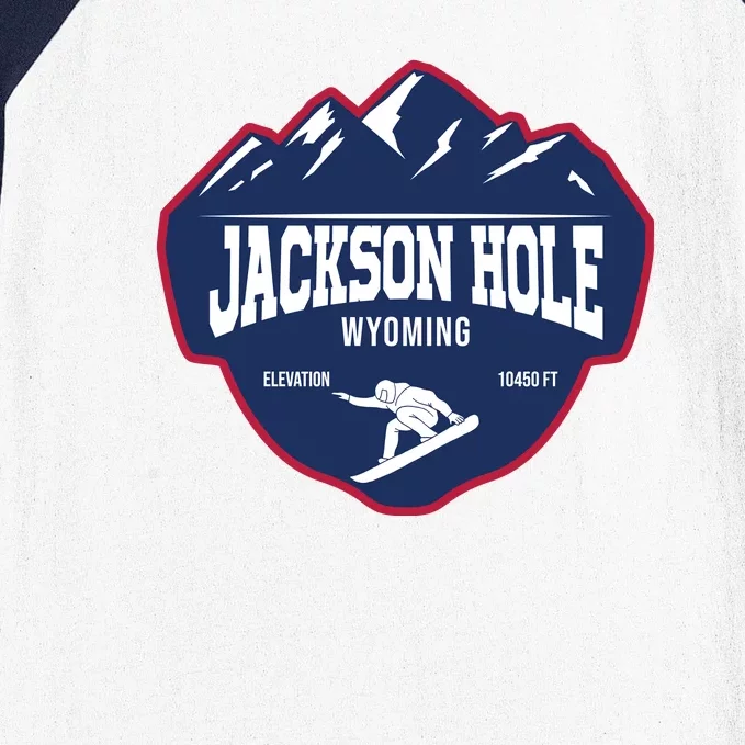 Ski At Jackson Hole Wyoming Baseball Sleeve Shirt