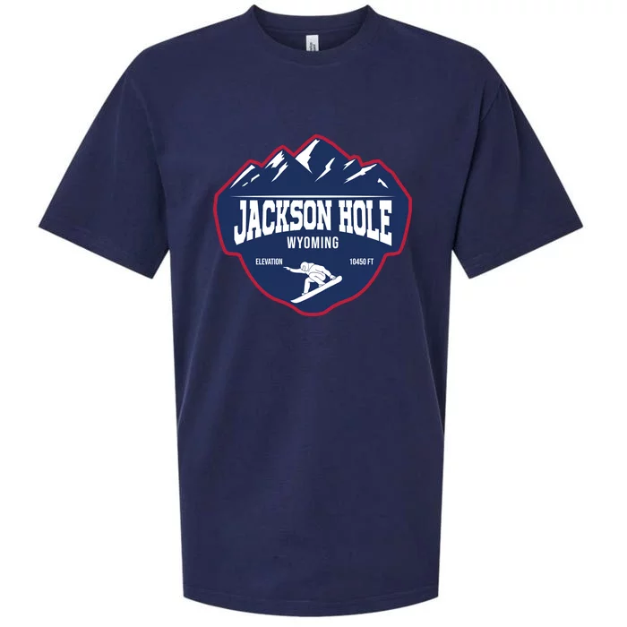 Ski At Jackson Hole Wyoming Sueded Cloud Jersey T-Shirt