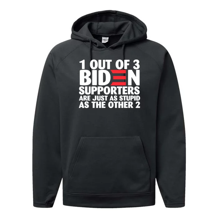 Supporters Are Just As Stupid 1 Out Of 3 Biden Performance Fleece Hoodie