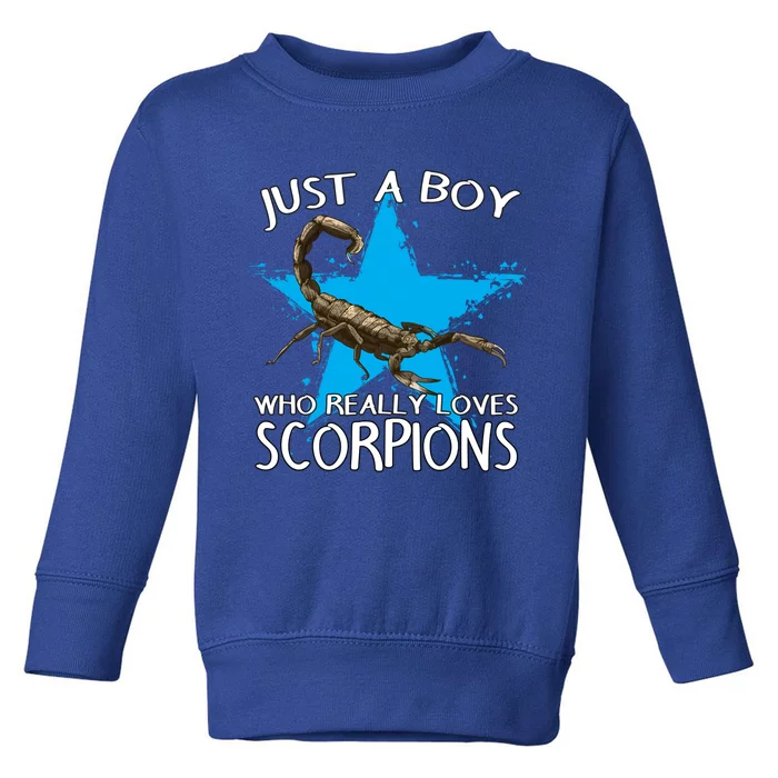 Scorpion Animal Just A Who Really Loves Scorpions Gift Toddler Sweatshirt