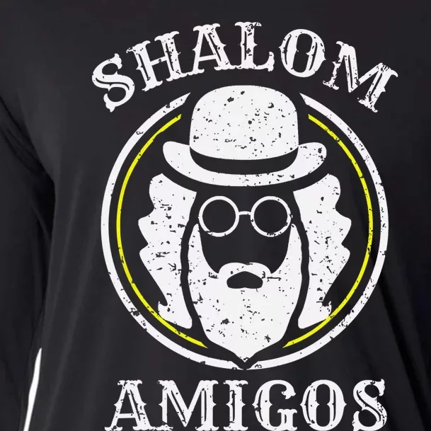 Shalom Amigos Jewish Shabbat Yiddish Hebrew Hanukkah Cooling Performance Long Sleeve Crew