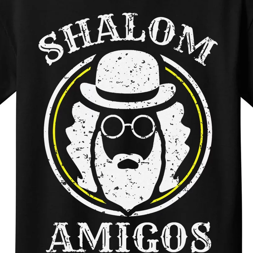 Shalom Amigos Jewish Shabbat Yiddish Hebrew Hanukkah Kids T-Shirt