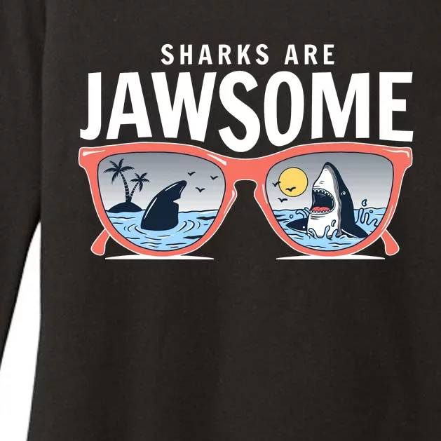 Sharks Are Jawsome Sunglasses Beach Ocean Week Womens CVC Long Sleeve Shirt