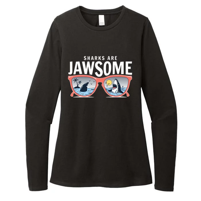 Sharks Are Jawsome Sunglasses Beach Ocean Week Womens CVC Long Sleeve Shirt