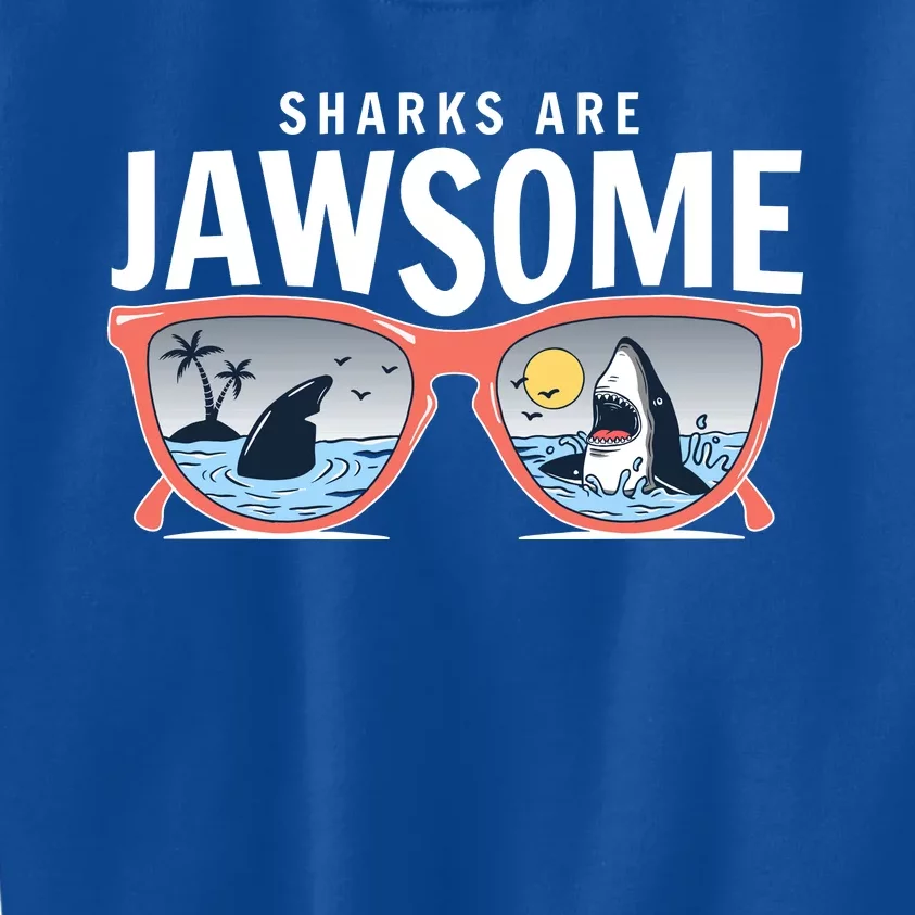 Sharks Are Jawsome Sunglasses Beach Ocean Week Kids Sweatshirt