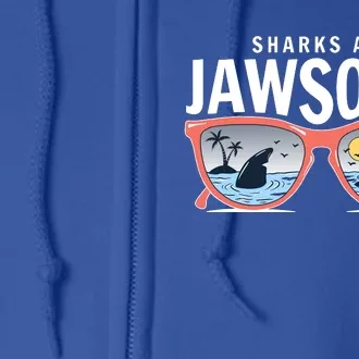 Sharks Are Jawsome Sunglasses Beach Ocean Week Full Zip Hoodie