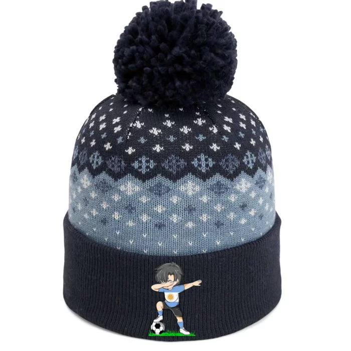 Soccer Argentina Jersey Argentinian Flag The Baniff Cuffed Pom Beanie