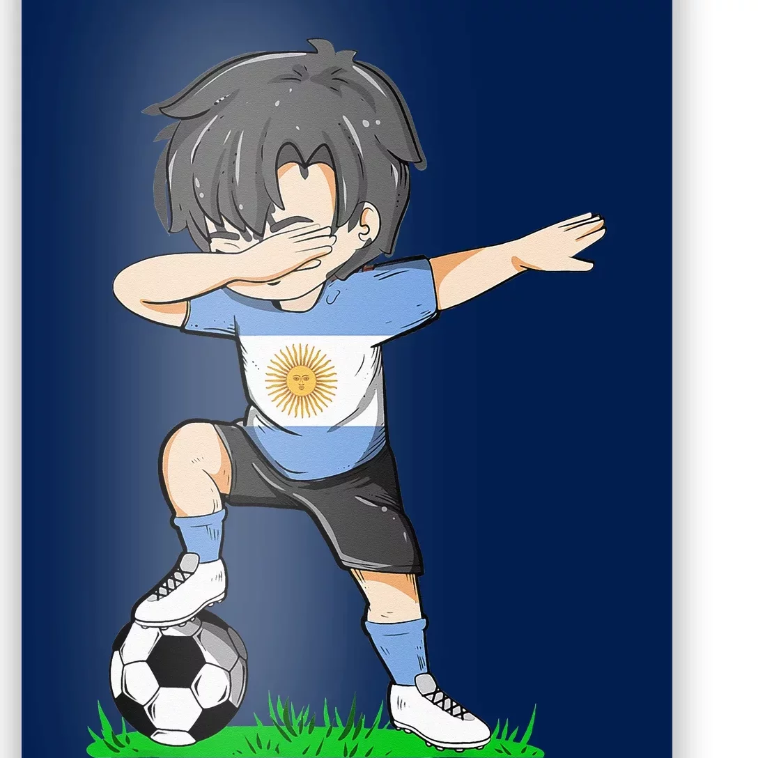 Soccer Argentina Jersey Argentinian Flag Poster