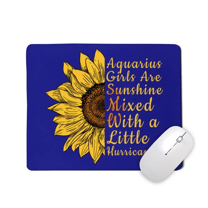 Sunflower Aquarius January And February Birthday Gift Mousepad