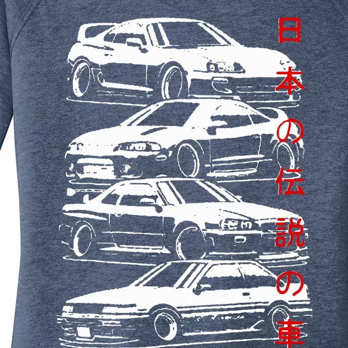 Skyline Automotive Jdm Legend Tuning Car Women's Perfect Tri Tunic Long Sleeve Shirt