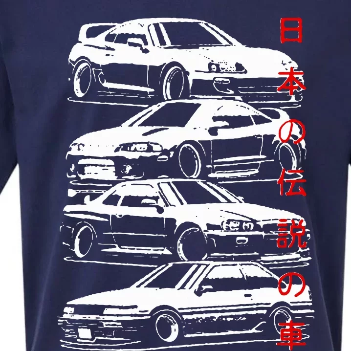 Skyline Automotive Jdm Legend Tuning Car Sueded Cloud Jersey T-Shirt