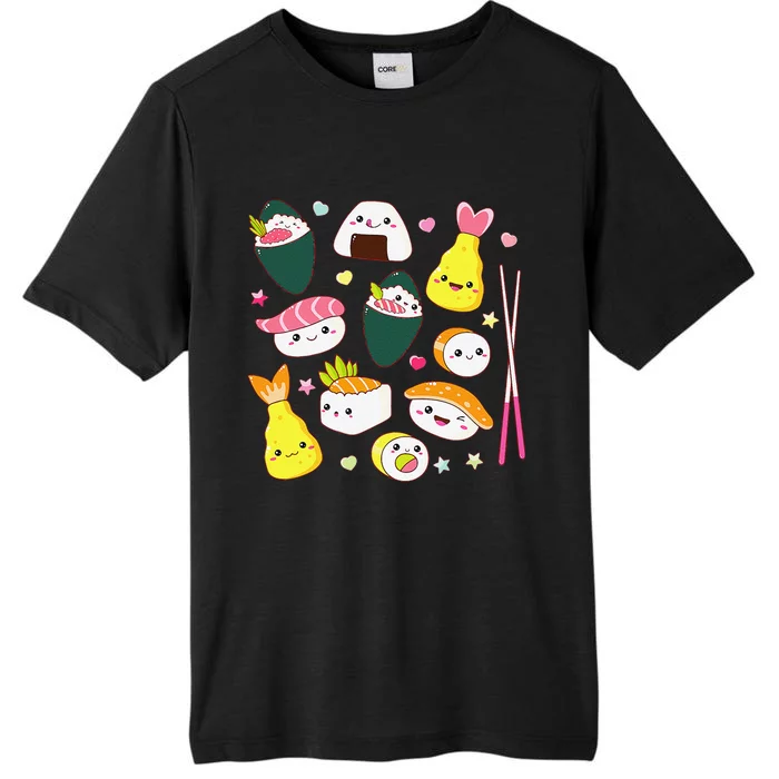 Sushi Anime Kawaii Set Japanese Food Lover ChromaSoft Performance T-Shirt