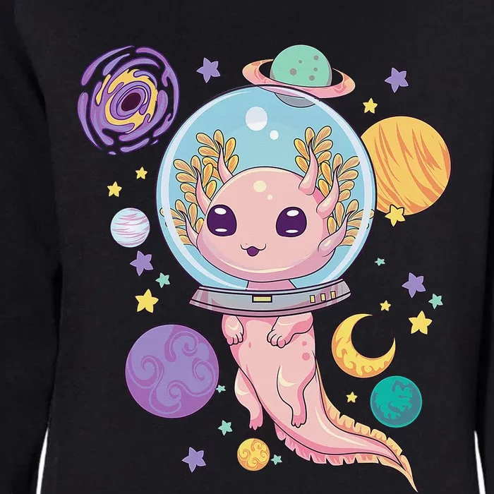 Space Axolotl Kawaii Pastel Goth Anime Aesthetic Nu Goth Womens California Wash Sweatshirt