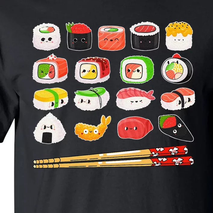 Sushi Anime Kawaii Japanese Food Lover Otaku Manga Tall T-Shirt