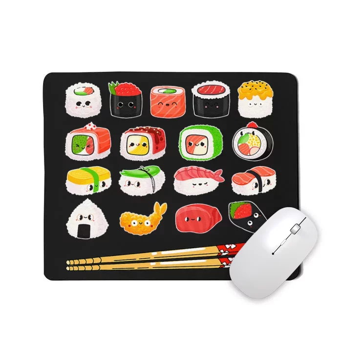 Sushi Anime Kawaii Japanese Food Lover Otaku Manga Mousepad