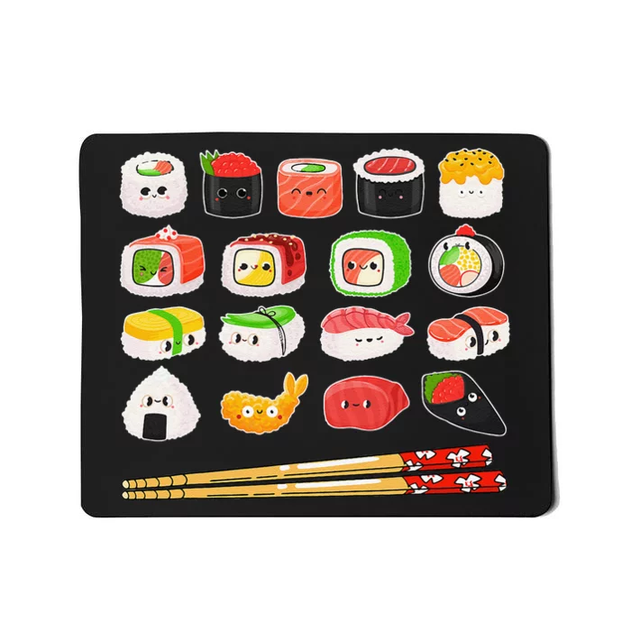 Sushi Anime Kawaii Japanese Food Lover Otaku Manga Mousepad