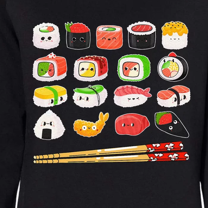 Sushi Anime Kawaii Japanese Food Lover Otaku Manga Womens California Wash Sweatshirt