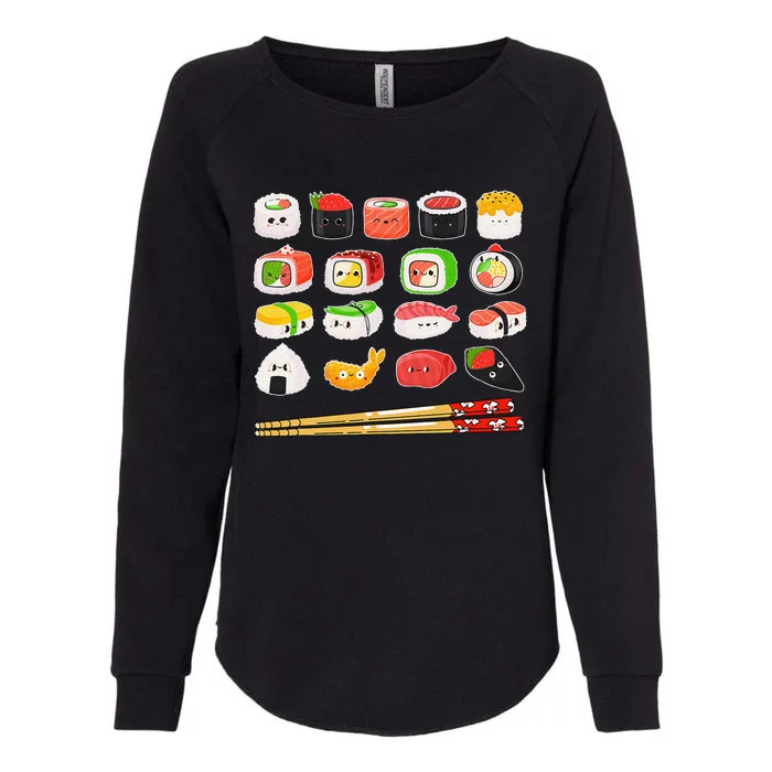 Sushi Anime Kawaii Japanese Food Lover Otaku Manga Womens California Wash Sweatshirt