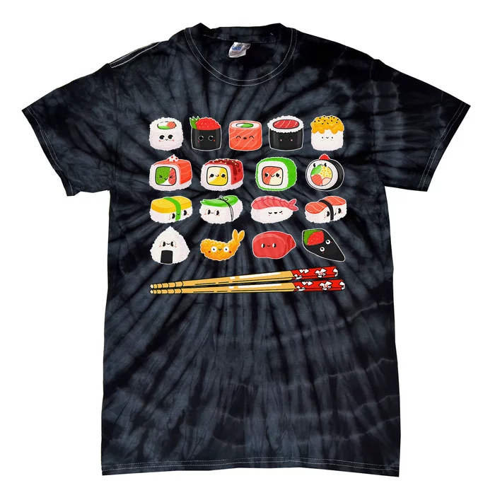 Sushi Anime Kawaii Japanese Food Lover Otaku Manga Tie-Dye T-Shirt