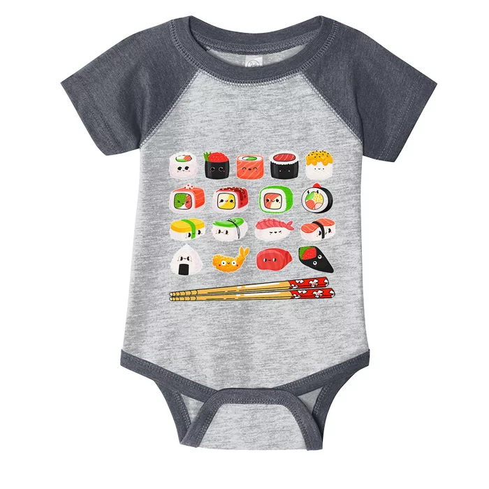 Sushi Anime Kawaii Japanese Food Lover Otaku Manga Infant Baby Jersey Bodysuit