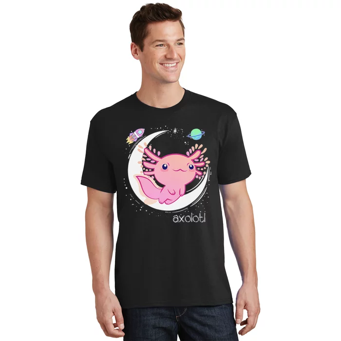 Space Axolotl Kawaii Shirt Pastel Goth Japan Anime T-Shirt