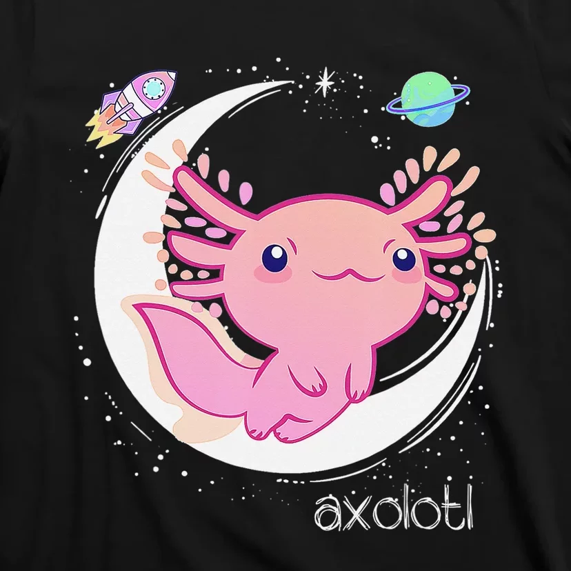 Space Axolotl Kawaii Shirt Pastel Goth Japan Anime T-Shirt