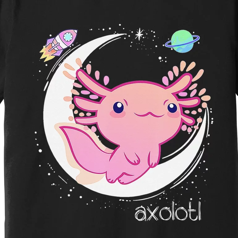 Space Axolotl Kawaii Shirt Pastel Goth Japan Anime Premium T-Shirt