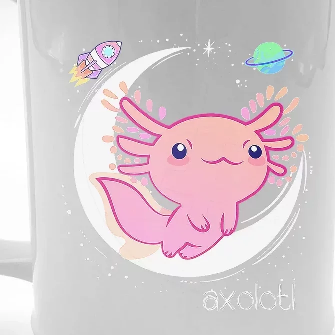 Space Axolotl Kawaii Shirt Pastel Goth Japan Anime Front & Back Beer Stein