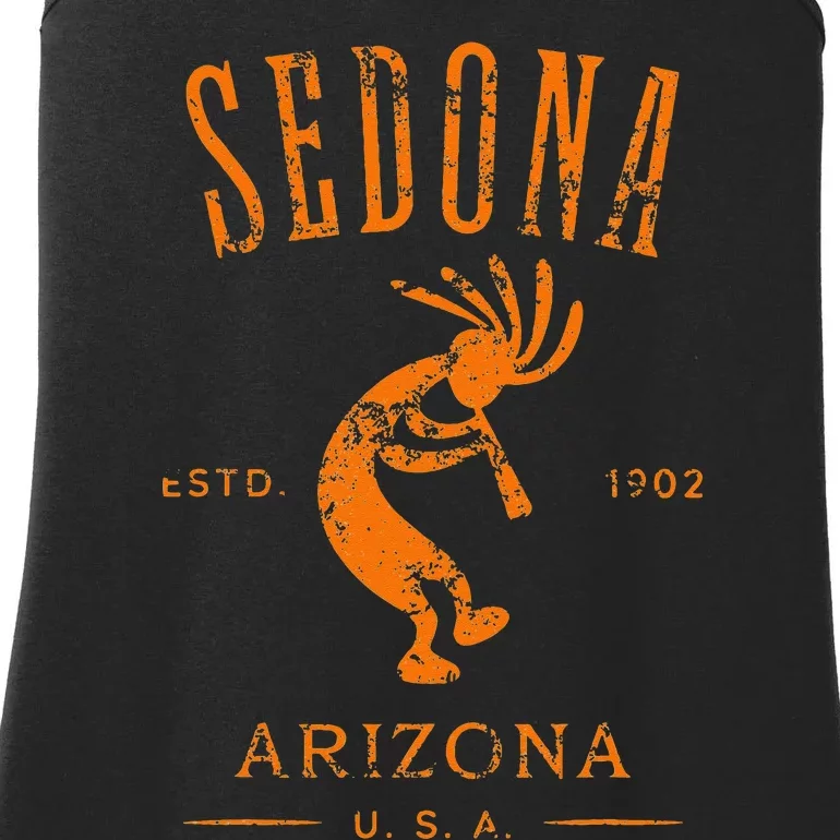 Sedona Arizona Kokopelli Souvenir Distressed Design Ladies Essential Tank