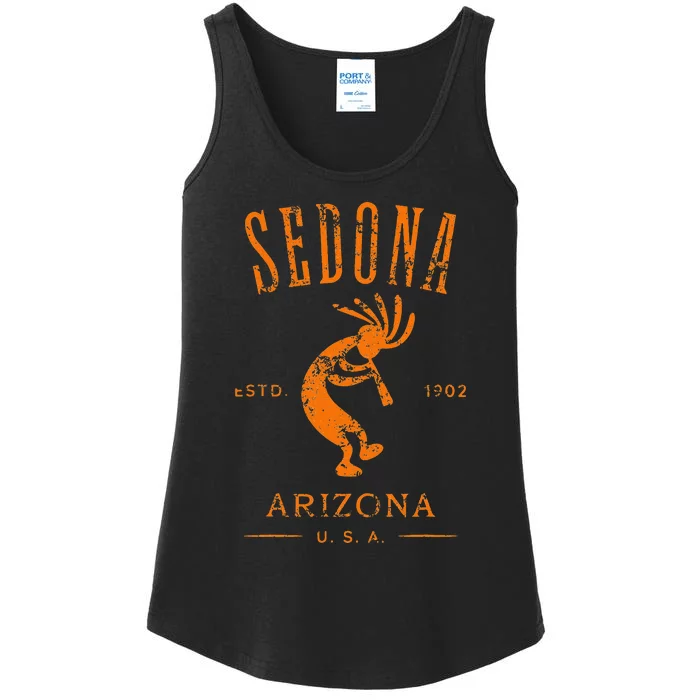 Sedona Arizona Kokopelli Souvenir Distressed Design Ladies Essential Tank