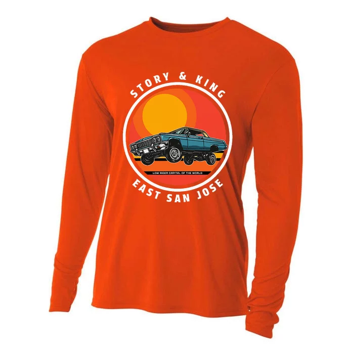 Story And King East San Jose Low Rider Capital Of The World Cooling Performance Long Sleeve Crew