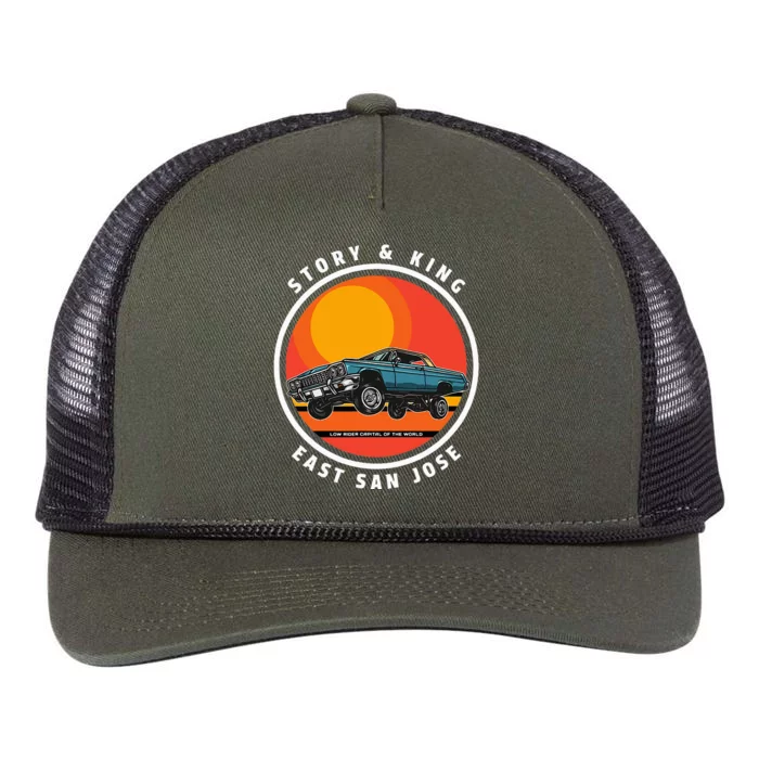 Story And King East San Jose Low Rider Capital Of The World Retro Rope Trucker Hat Cap