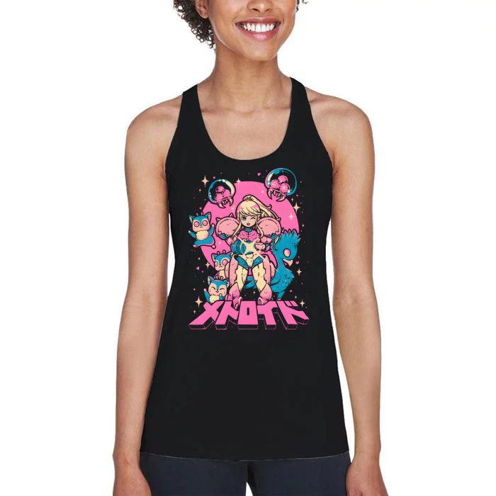 Save Animals Kawaii Anime Manga Girl Teen Boy Women's Racerback Tank