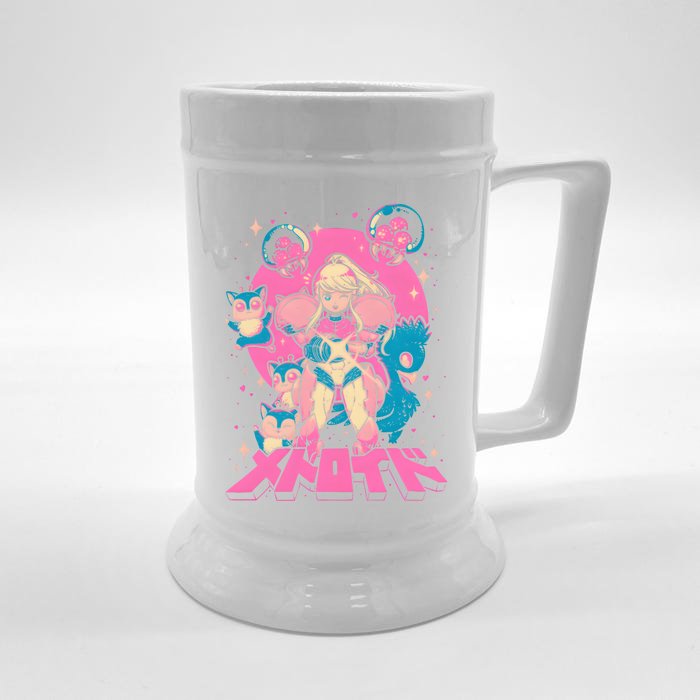 Save Animals Kawaii Anime Manga Girl Teen Boy Front & Back Beer Stein