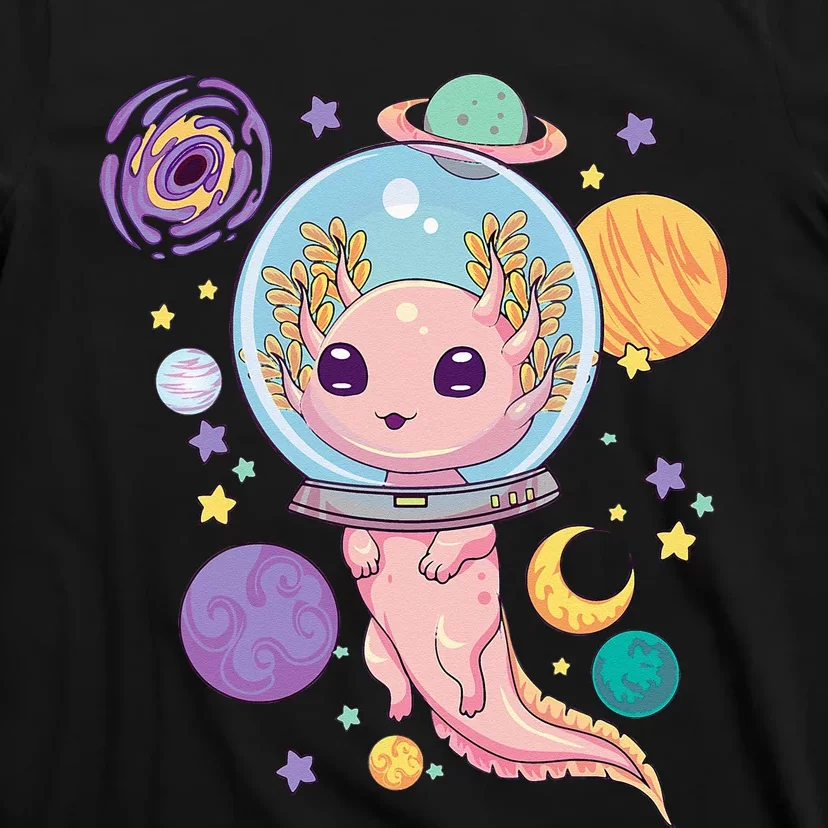 Space Axolotl Kawaii Pastel Goth Anime Aesthetic Nu Goth T-Shirt